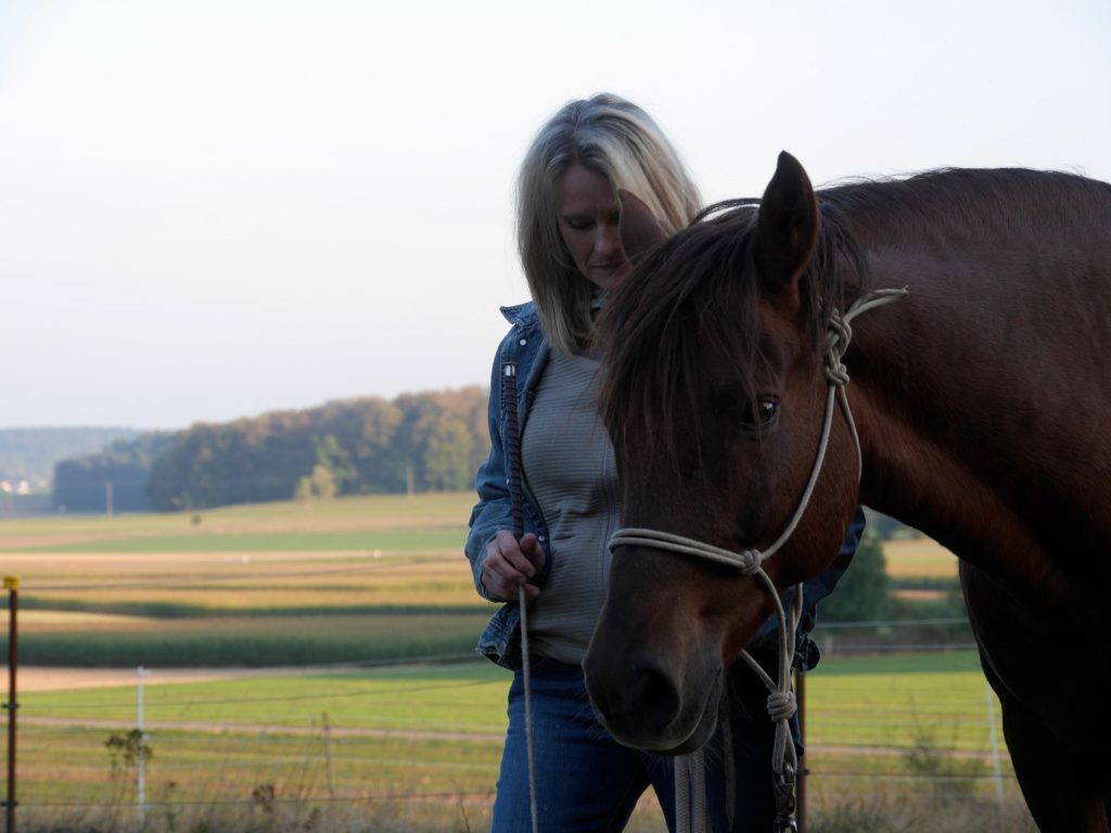 Daniela Schnitzler, Tiertherapeutin für Akupunkt Meridian Massage am Pferd, Tierkommunikation Pferd, Farblicht für Meridiane & Chakren, Pferdeenergiearbeit